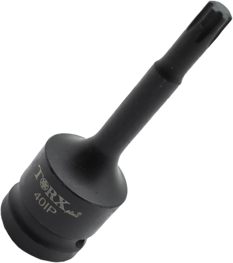 T-MAX IP40 3 Inch Long Black Impact Torx Plus 6 Point Socket Bit 1/2 Inch Square Drive Auto Repair Tool - Image 3